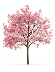 A vibrant cherry blossom tree in full bloom