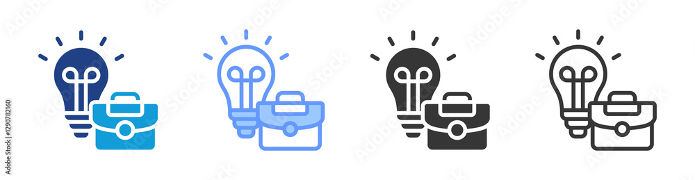 Poster Skill icon set multiple style collection