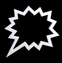 Angry Speech Bubble icon 3D 