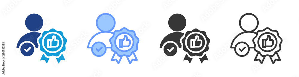 Aufkleber Recognition icon set multiple style collection