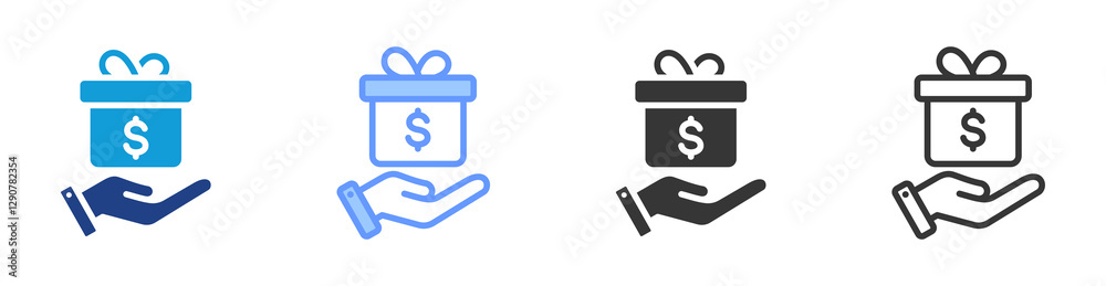 Poster Bonus icon set multiple style collection