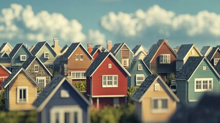 Housing Inventory 3D Illustration. Home Market and Sale Signs in Supply Market Concept