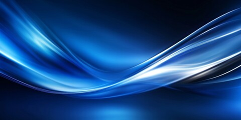 Obraz premium Blue Light Wave Abstract Background For Network, Technology, Future, Futuristic Wallpaper Design