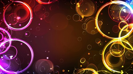 Glowing Neon Circle Frame: A Mesmerizing Visual Element
