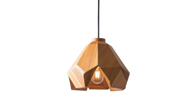 Simple wooden tent-shaped house isolated on white background