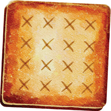 Gabin tape malkist traditional Indonesian traditional snack hand drawn watercolor vector