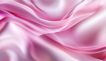 Soft Rose Pink Satin Background, Draped Silk Fabric with Gentle Waves, Elegant Texture