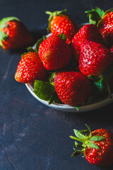 strawberries in a bowl