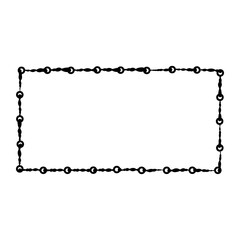 frame chain connected by rings vector illustration. Frame element. pattern chain.