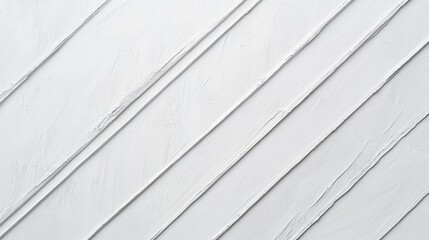 Obraz premium White textured wall background with diagonal lines, minimalist design, smooth surface for modern interior or exterior use, perfect for wallpapers or presentations.