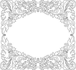 sketch vector illustration silhouette design detail frame decoration ornament decoration background classic vintage ethnic floral natural 
