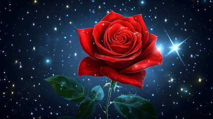 Brilliant special effects colorful roses