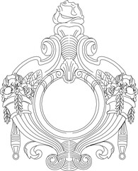 sketch vector illustration silhouette design detail icon logo decoration ornament decoration classic vintage ethnic floral natural 