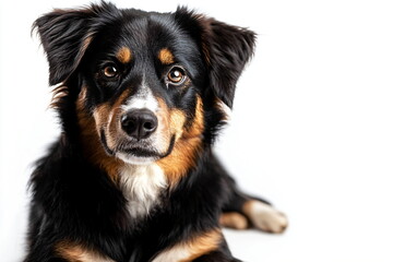 Fototapeta premium Portrait of a dog on a white background