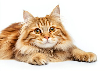 Obraz premium Portrait of a cat on a white background