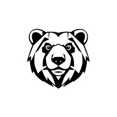 Panda Bear Head Portrait Illustration