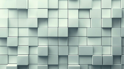 A minimalist architectural wall made entirely of cube-shaped blocks.