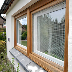 Window with mosquito net provides protection and lets light in, creating safe and comfortable home environment
