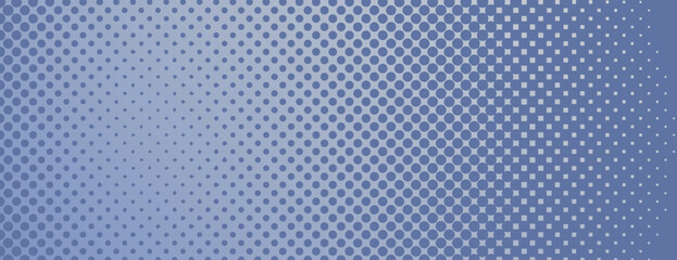 Blue background with halftone gradient dot pattern. The background is blue with a textured, geometric style. Minimal halftone vector gradient background
