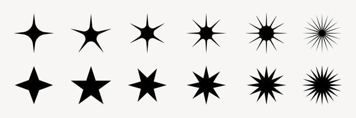 Shine star sparkle vector set. Sparkle star icons. Shine icon. Stars sparkle doodles vector. Set sparkles star symbols vector. Bright sparkle, star sparkle, shiny flash star. Star shine sparkle icon