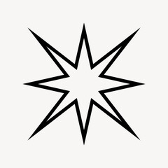 Abstract geometric star shape vector