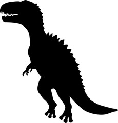 Fototapeta premium dinosaur silhouette vector file svg black color beautiful design 