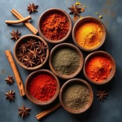 variety of spices