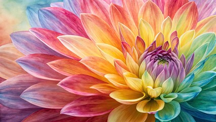 Vibrant Abstract Watercolor Art - Colorful Candid Painting with Banner and Copy Space for Creative Projects