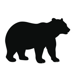 Bear Silhouette Vector Illustration – Bold Wildlife Silhouette Art.