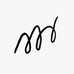 Abstract black squiggly line art illustration vector