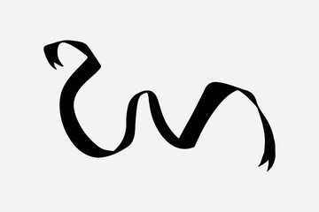 Black ribbon illustration vector