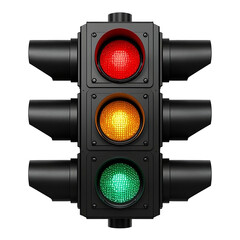 traffic signal light white background