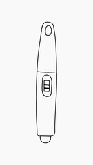 Pregnancy test hand drawn illustration vector