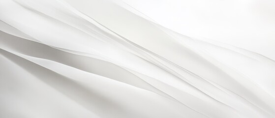 Fototapeta premium Translucent white fabric texture, flowing drapery background, soft smooth silky material, elegant silk overlay for design, light textile surface for photography.