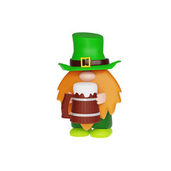 St. Patrick's Day poster. 3d render illustration.