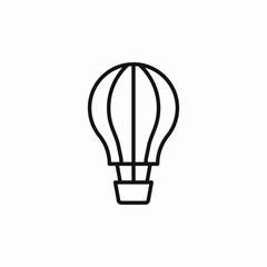 Obraz premium Hot air balloon icon vector sign