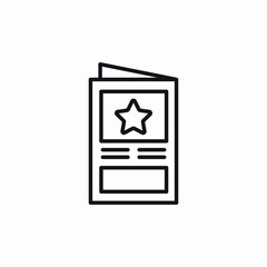 magazine favorite star icon vector sign