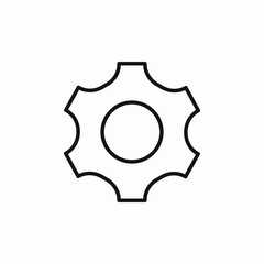 Settings gear wheel icon vector sign
