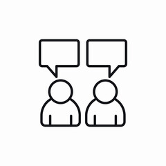 People chat conversation icon vector sign