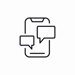 Mobile messaging app icon vector sign