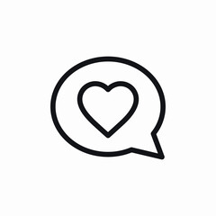 Love heart message icon vector sign