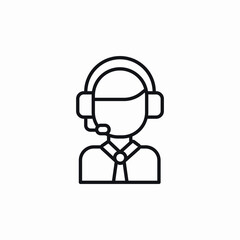 Customer support service icon vector sign