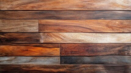 A close-up image of a beautifully crafted wooden surface showcases layered shades of brown, highlighting the unique grain patterns and natural beauty of the wood.