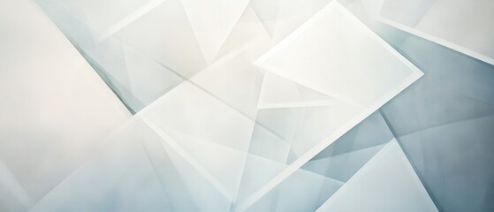 Fototapeta premium Abstract geometric background in soft pastel colors with overlapping translucent shapes, ideal for modern design and digital artwork. Digital texture for presentation.