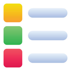 Gradient color icon, illustration for Menu, list.