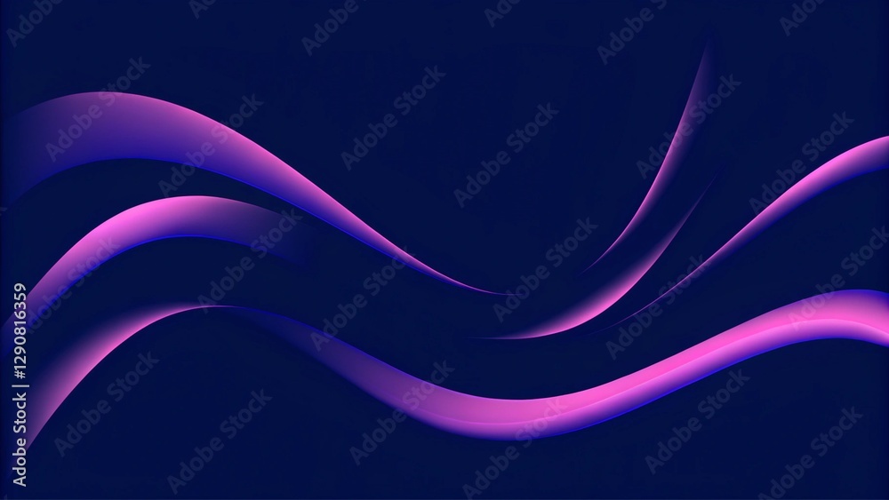 Poster abstract background with blue glowing wavy lines with technology connection concept. modern minimal 