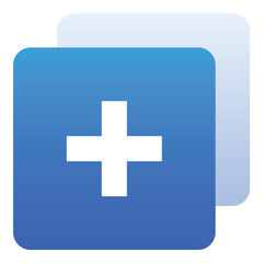 Gradient color icon, illustration for Add, plus, page.