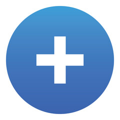 Obraz premium Gradient color icon, illustration for Add, plus, page.