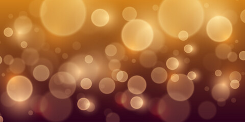 Magic golden bokeh, light lights and sparks. Vector EPS10