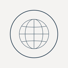 Simple grid globe icon vector